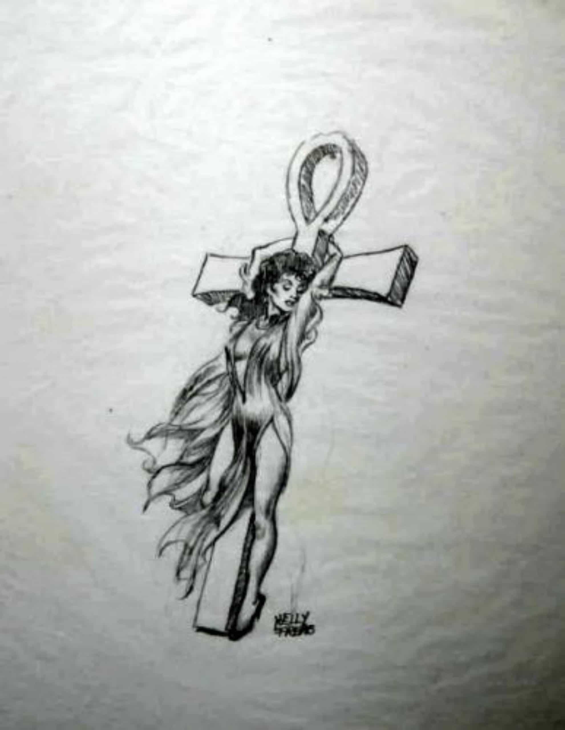 pencil drawings of crosses